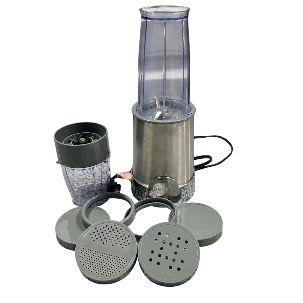 Bella Rocket Extract Pro Personal Blender Silver Stainless Steel 12 Piece Set